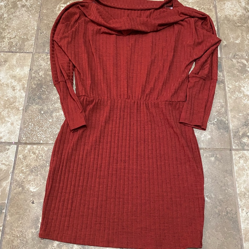 Plus size off the shoulder red dress 3xl